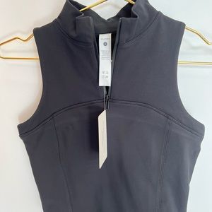 Gold Hinge quarter zip tank black S